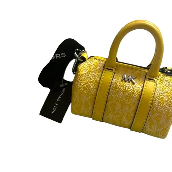 - NWT - Michael Kors mini duffle keychain or Fob.  Daffodil color. - Picture 2 of 8
